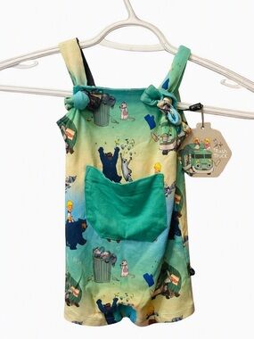 Trash Truck x The Sleepy Sloth Bamboo Romper – 3–6M